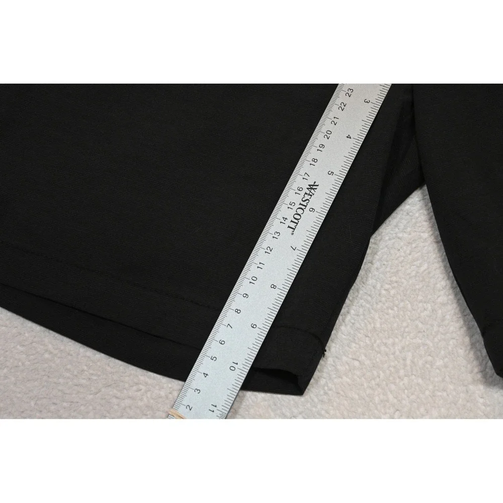 Banana Republic Comfort Flat Front Shorts Mens 34 Black Stretch Wicking New
